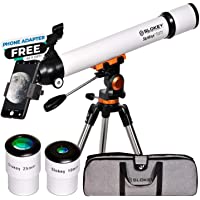 Los mejores  - Telescopio Astronómico Profesional para niños y Principiantes - Portátil y Potente 28x-210x- Fácil de Montar y Usar…